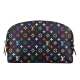 LV M47355 經典彩色LOGO萬用化妝包(黑彩) product thumbnail 1