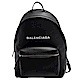 BALENCIAGA 經典Everyday系列品牌字母LOGO小牛皮拉鍊手提/後背包(黑) product thumbnail 1