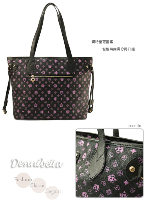 Dennibella 丹妮貝拉 - 紫色皇冠時尚大方包