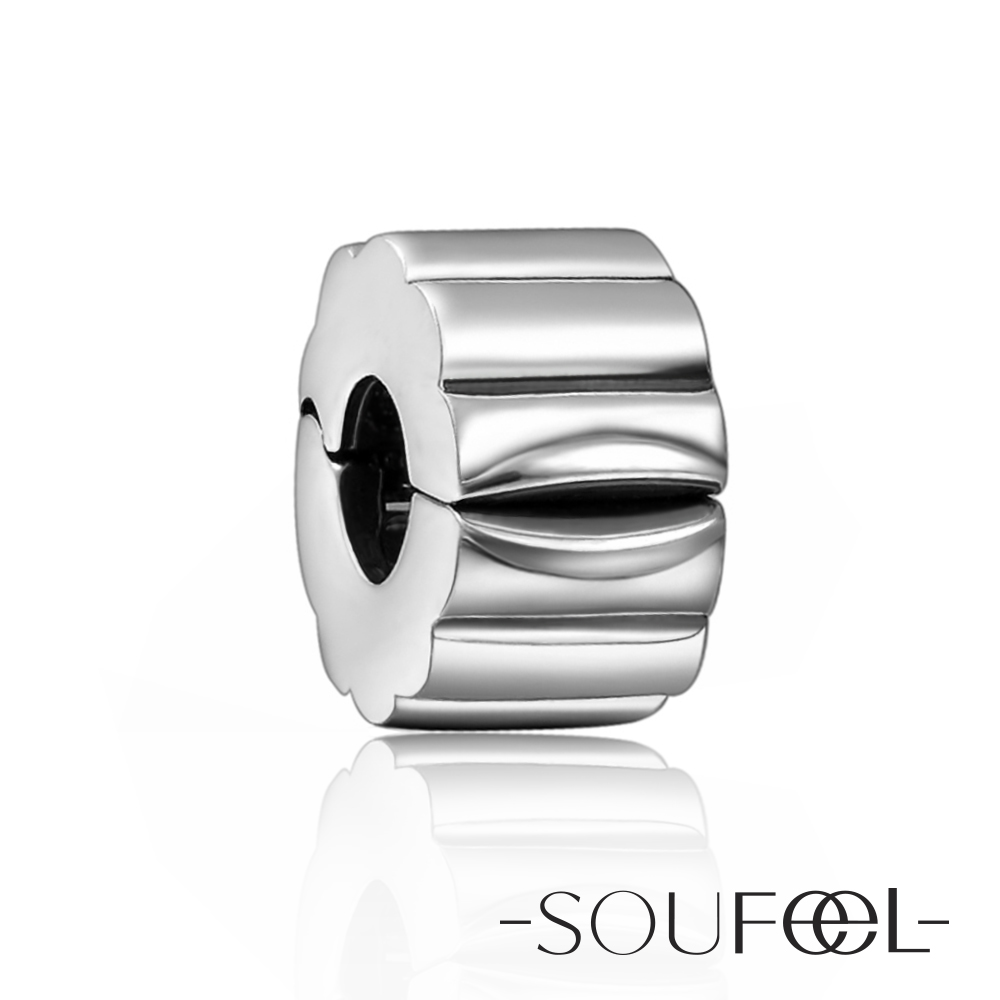 SOUFEEL 英國串珠銀飾-夾扣 水波紋