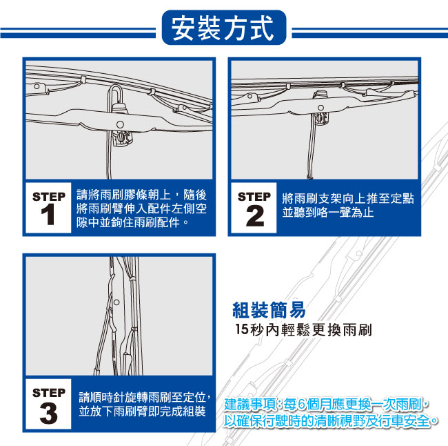 固特異高效能雨刷14吋