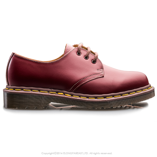 Dr.Martens-英國手工復古VINTAGE1461 3孔馬汀鞋-男款-深紅色