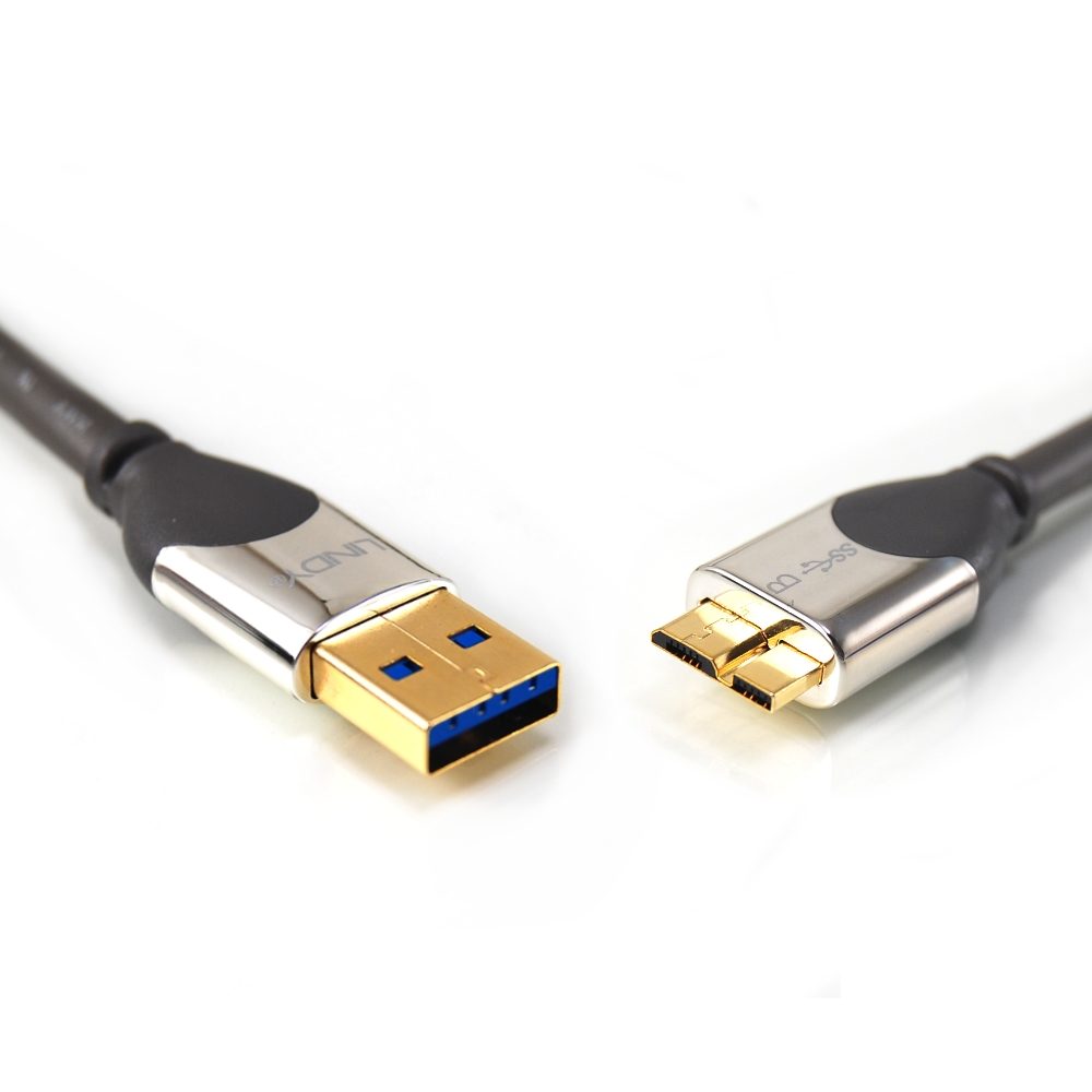 LINDY 林帝 USB3.0 A公 to Micro B 傳輸線 0.5m(41617)