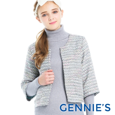 Gennies-經典小香風毛呢短外套(T6A02)-白
