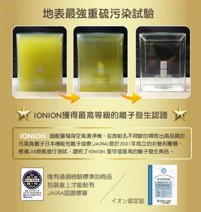 IONION 升級款 MX 超輕量隨身空氣清淨機 優惠二入組