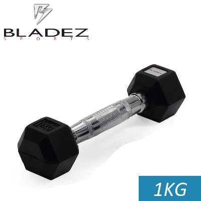 【BLADEZ】六角包膠啞鈴-1KG