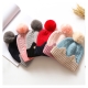 新生兒毛線針織帽-雙色拼接-3色 product thumbnail 1