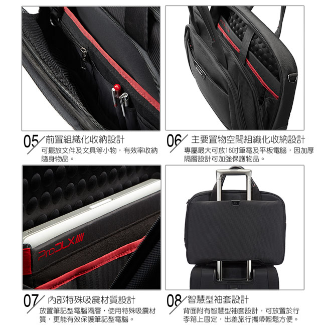 Samsonite新秀麗 Pro-DLX4商務筆電公事包16(黑)