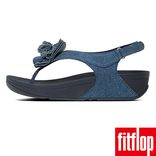 FitFlop FLORRIE PATENT BACK-STRAP-丹寧