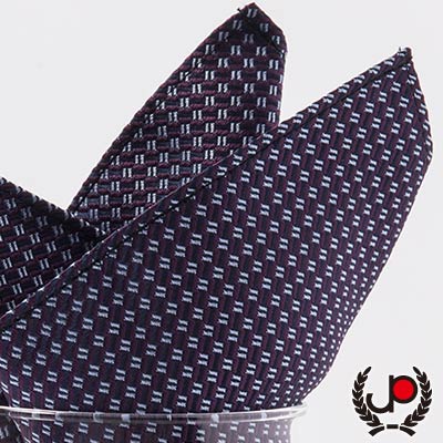 極品西服 紫/棗紅提花口袋方巾(YH5005)