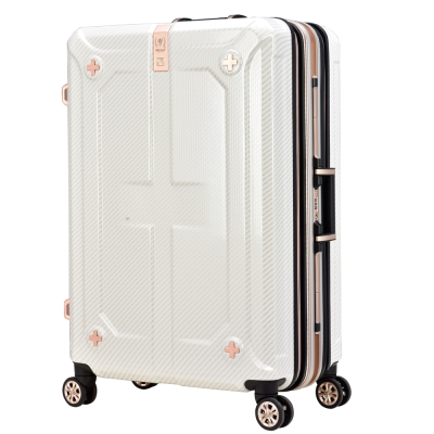 日本LEGEND WALKER 6707-69-29吋 鋁框輕量行李箱(可擴充) 碳纖白
