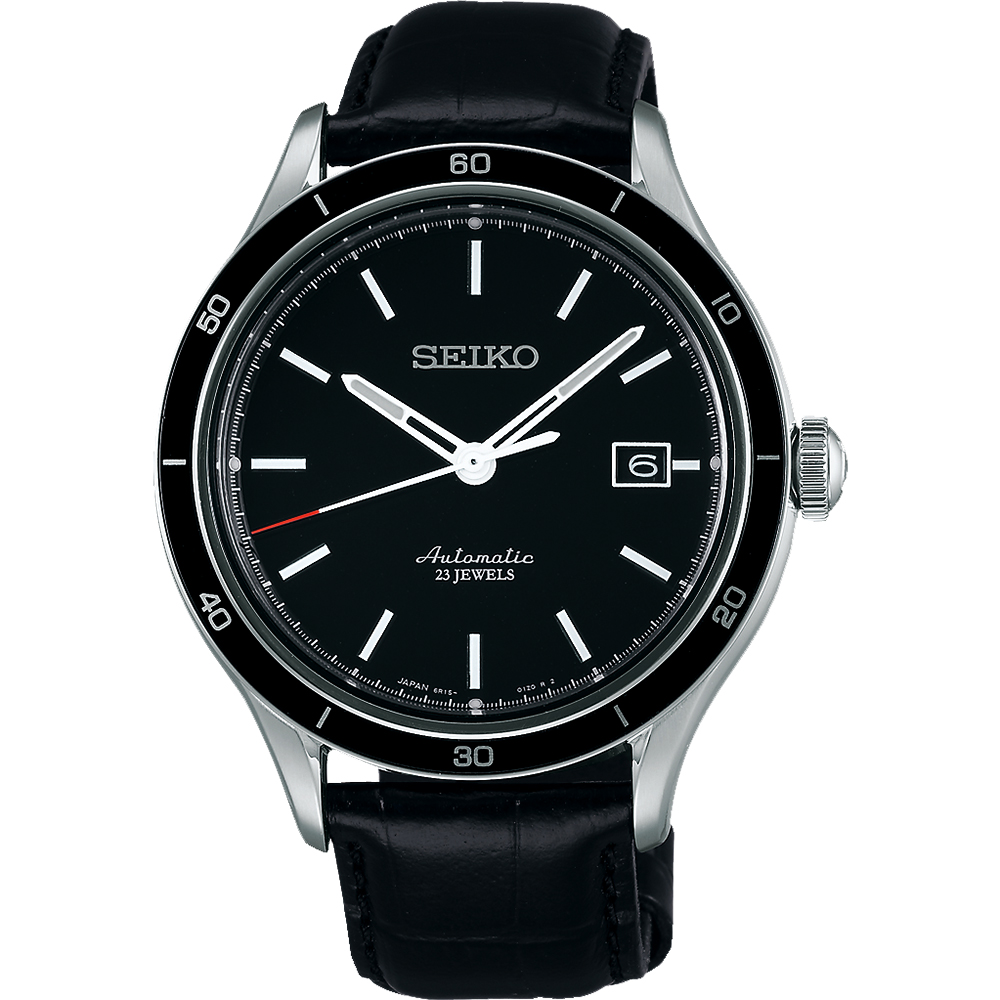 SEIKO 6R15-23石都會機械腕錶-黑/41mm