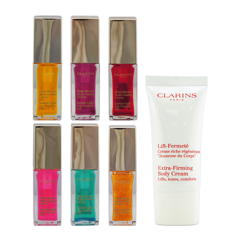 CLARINS克蘭詩 彈潤植萃美唇油7ml+緊塑俏臀霜30ml