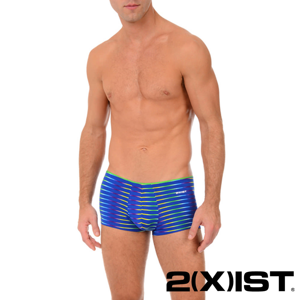 2(X)IST 光速系列Pro 低腰四角褲(亮藍條紋)