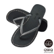 QWQ夾拖的創意(女) - 慛燦面鑽 3cm夾腳拖鞋 - 尊榮黑 product thumbnail 1