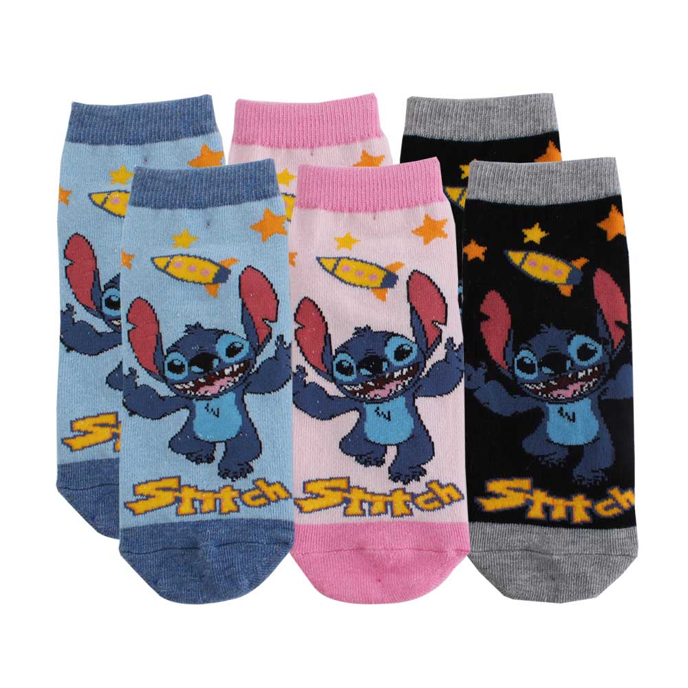 Disney迪士尼-史迪奇棉質童襪6入(19-21cm)