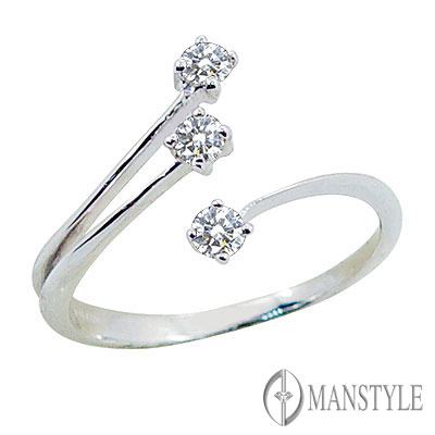 MANSTYLE「層層的愛」0.21ct 南非天然鑽戒