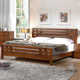 時尚屋 卡地夫5尺實木樟木色雙人床(只含床頭-床架-不含床墊、床頭櫃) product thumbnail 1