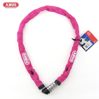 ABUS 德國防盜鎖 1200 web Combo Chain 60cm單車密碼鎖-桃紅