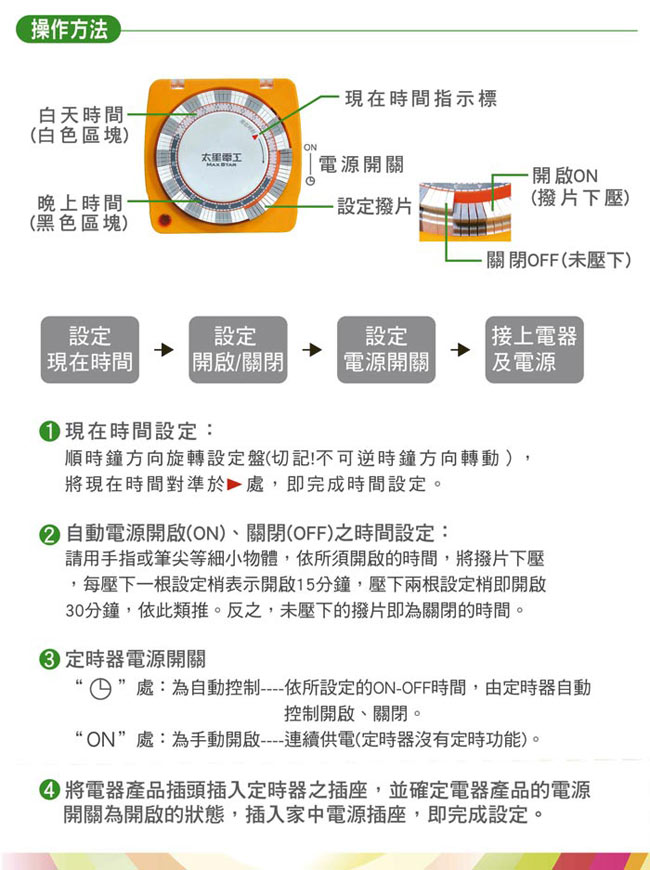 太星電工 蓋安全彩色定時器 OTM318