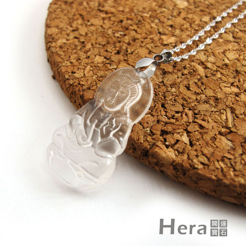 Hera頂級冰種水沬玉寶瓶觀音項鍊