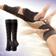 【Sunlead】五階段加壓。睡美人夜寢美腿緊實機能襪/襪套 (黑色) product thumbnail 1