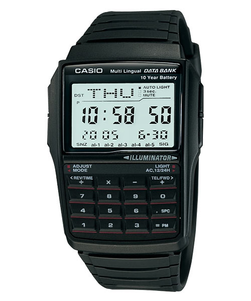 CASIO 行動祕書8位元計算機錶(DBC-32-1A)-黑/37.4mm