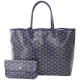 GOYARD St. Louis PM 防水花紋LOGO圖騰購物包(中/深藍色) product thumbnail 1