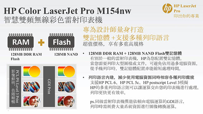 HP Color LaserJet Pro M154nw 彩色雷射印表機