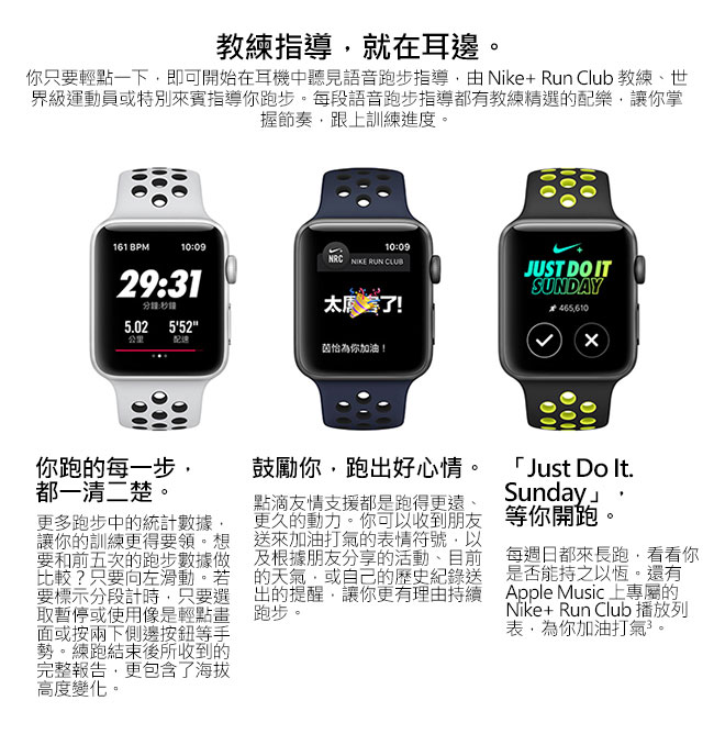 Apple Watch Nike+ (GPS) 42mm 太空灰色鋁金屬+黑色Nike運動型錶帶