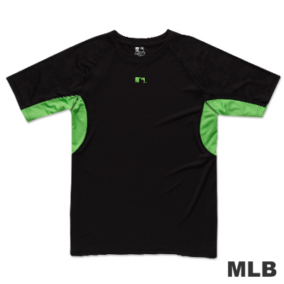 MLB-美國職棒大聯盟拼接快排拉克蘭T恤-黑(男)