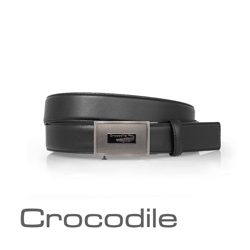 Crocodile 寬版紳士自動穿扣皮帶 0101-25007-01