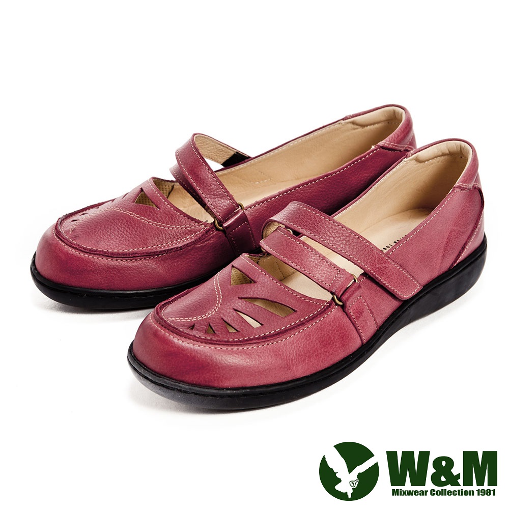 W&M 可調節式帶環淑女鞋-紅