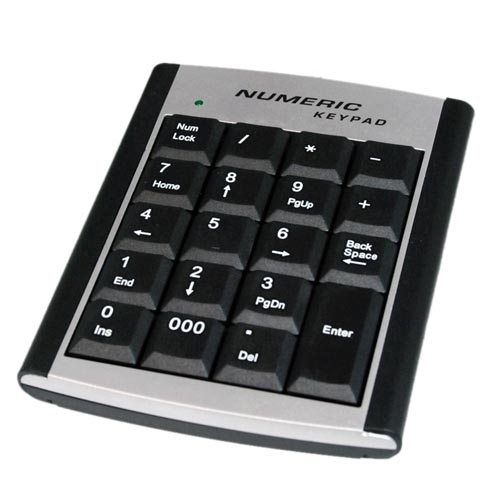 逸奇 e-kit NK-018 超薄19鍵 USB 商用數字鍵盤