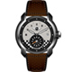 MINI Swiss Watches  Cooper復古賽車腕錶-銀灰x咖啡/42mm product thumbnail 1