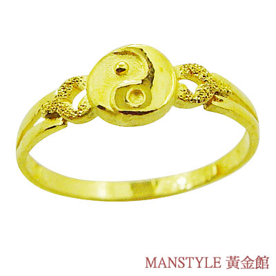 Manstyle「太極」黃金戒指