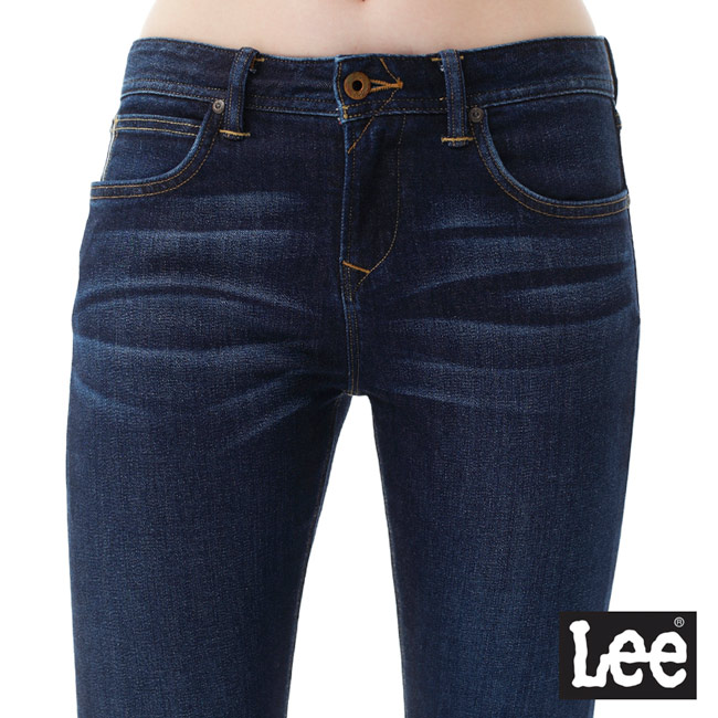 Lee 牛仔褲 433高腰合身窄腳牛仔褲-女款-藍