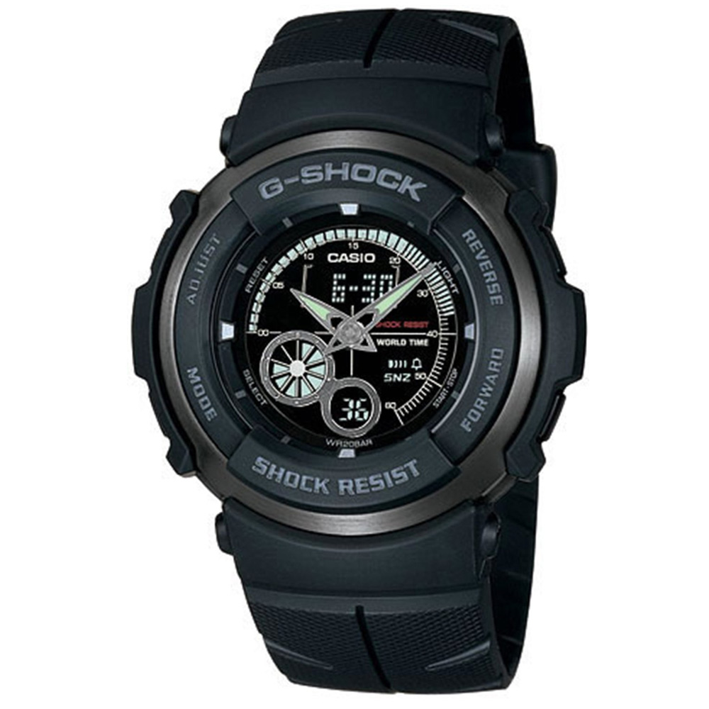 G-SHOCK 黑傑克型男賽車錶 -黑面