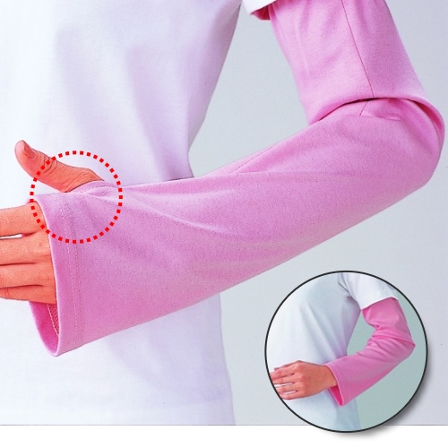 【Sunlead】日本製。防潑水抗UV吸濕速乾防曬袖套 (粉紅色)
