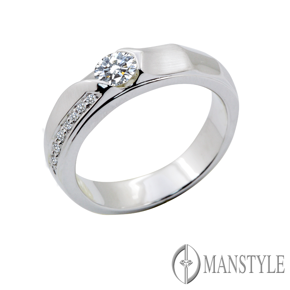 MANSTYLE 獨立宣言 0.30ct 八心八箭 男鑽戒