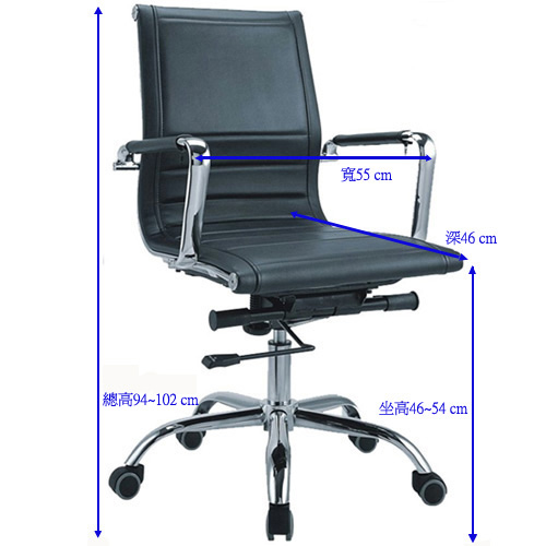 aaronation愛倫國度 皮面低背主管椅 (i-RS902SGA-B)
