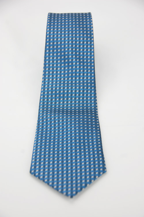Alpaca 淺白藍圖案領帶