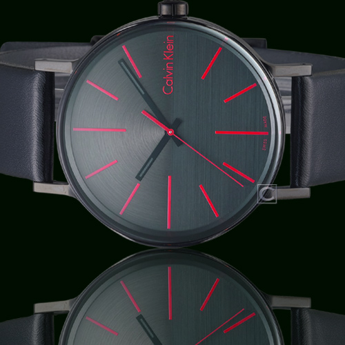 Calvin Klein Mens Boost鼓動系列時尚腕錶-黑x紅/41mm